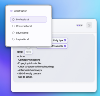 Fill in dynamic placeholders